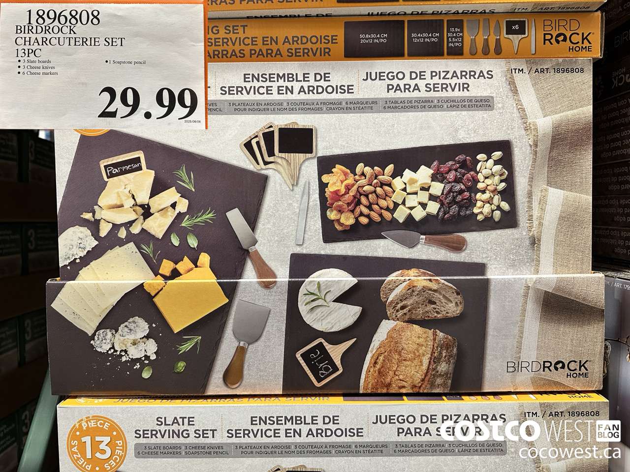 1896808 BIRDROCK CHARCUTERIE SET 13PC $29.99