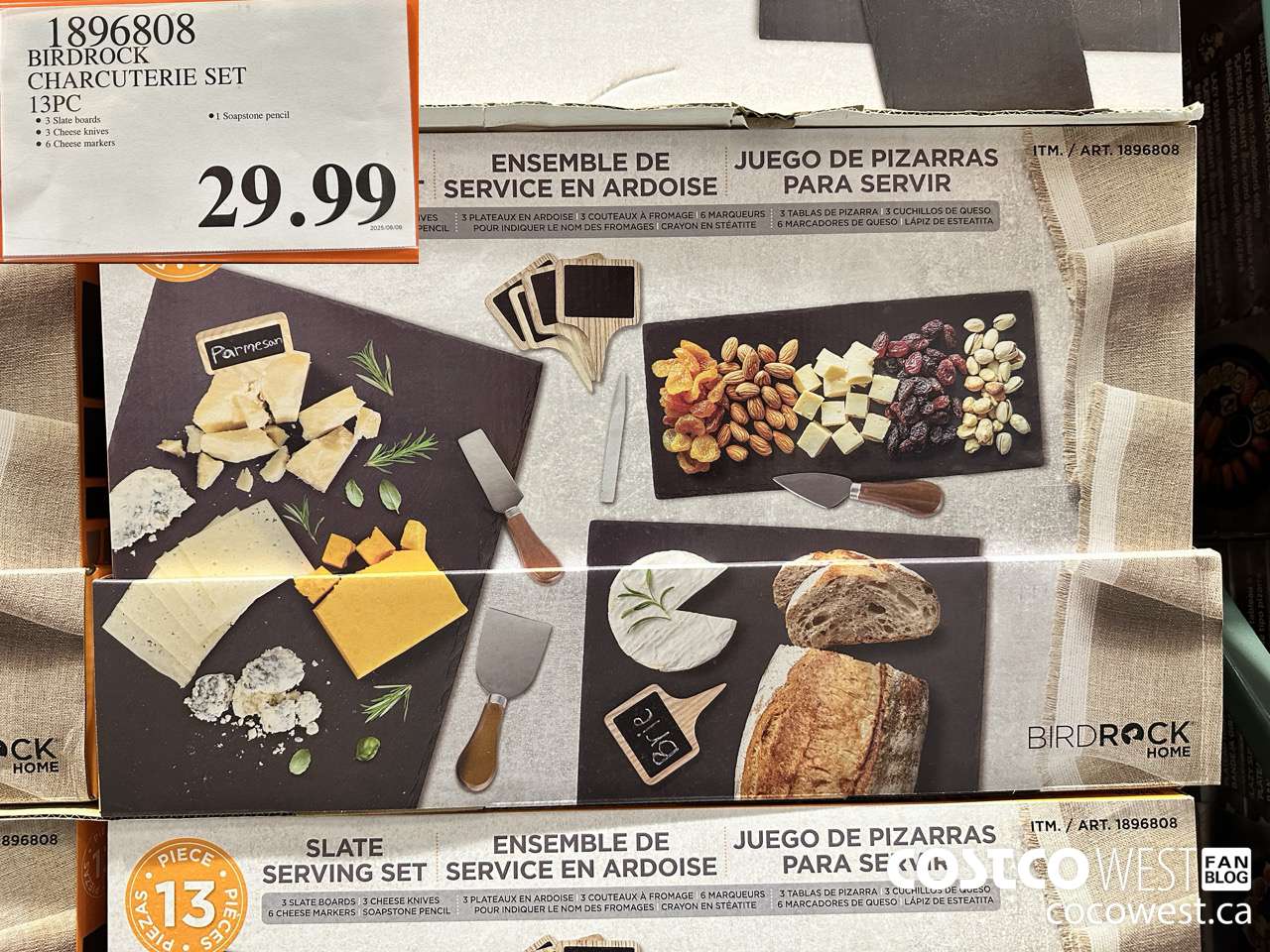 1896808 BIRDROCK CHARCUTERIE SET 13PC $29.99