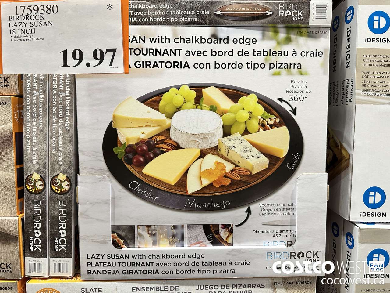 1759380 BIRDROCK LAZY SUSAN 18 INCH $19.97