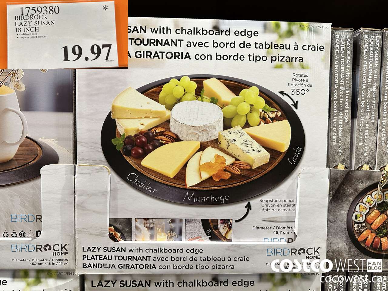 1759380 BIRDROCK LAZY SUSAN 18 INCH $19.97