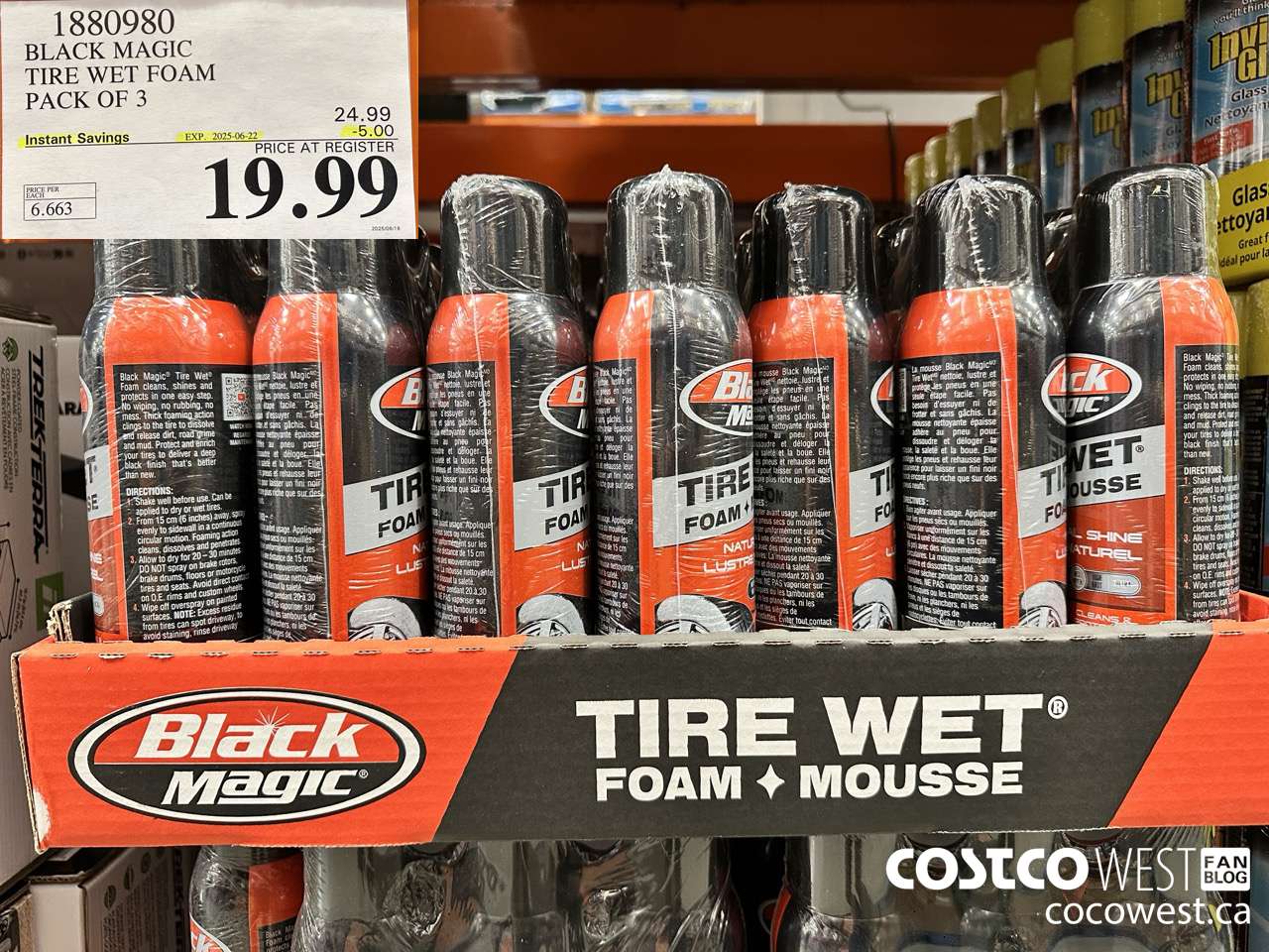 1880980 BLACK MAGIC WET SHINE TIRE FOAM PACK OF 3 X 510G ($5.00 INSTANT SAVINGS EXPIRES ON 2025-06-22) $19.99