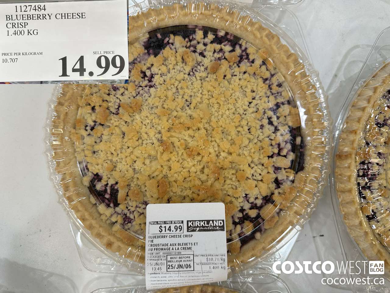 1127484 BLUEBERRY CHEESE CRISP 1.400 KG $14.99