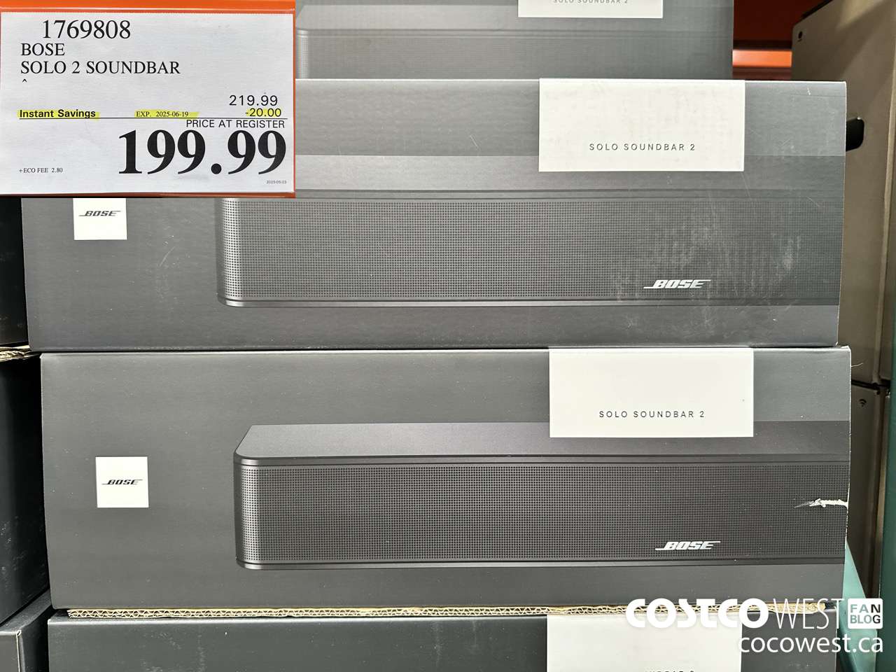 1769808 BOSE SOLO 2 SOUNDBAR ($20.00 INSTANT SAVINGS EXPIRES ON 2025-06-19) $199.99