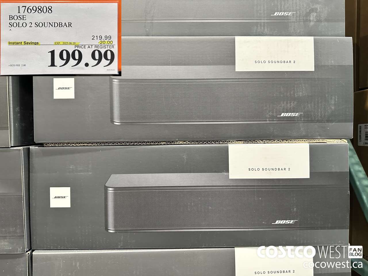 1769808 BOSE SOLO 2 SOUNDBAR ($20.00 INSTANT SAVINGS EXPIRES ON 2025-06-19) $199.99