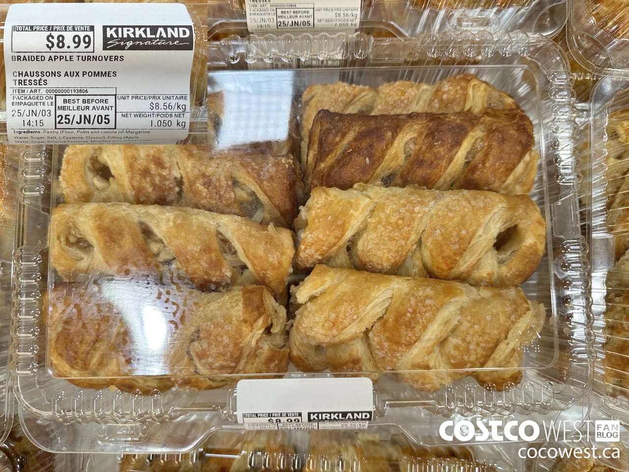 193806 BRAIDED APPLE TURNOVERS 1.050kg $8.99