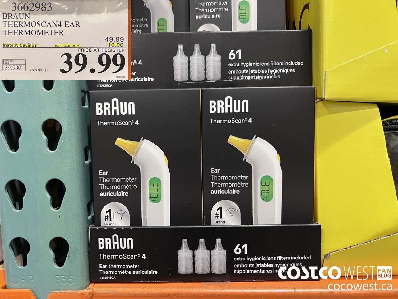 3662983 BRAUN THERMOSCAN4 EAR T12108P540 THERMOMETER ($10.00 INSTANT SAVINGS EXPIRES ON 2025-06-08) $39.99