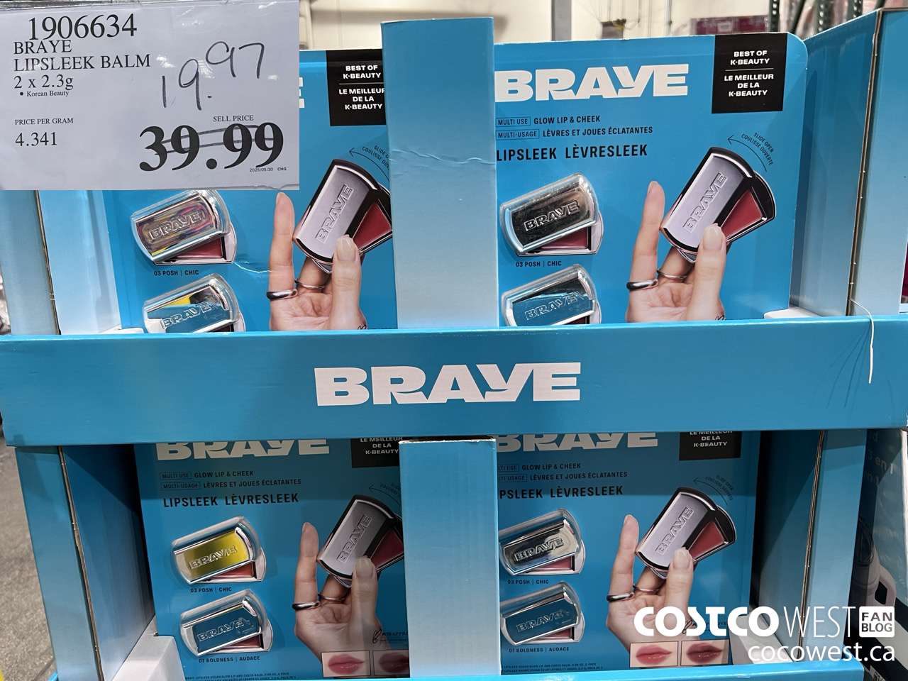 1906634 BRAYE LIPSLEEK BALM 2 X 2.3G $19.97