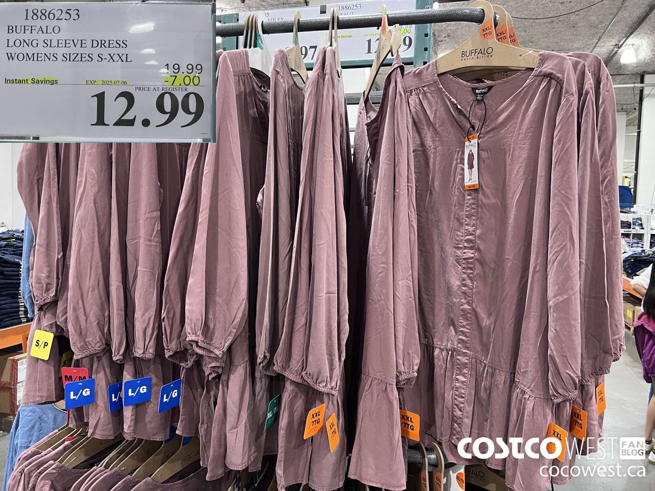 1886253 BUFFALO LONG SLEEVE DRESS WOMENS SIZES S-XXL ($7.00 INSTANT SAVINGS EXPIRES ON 2025-07-06) $12.99