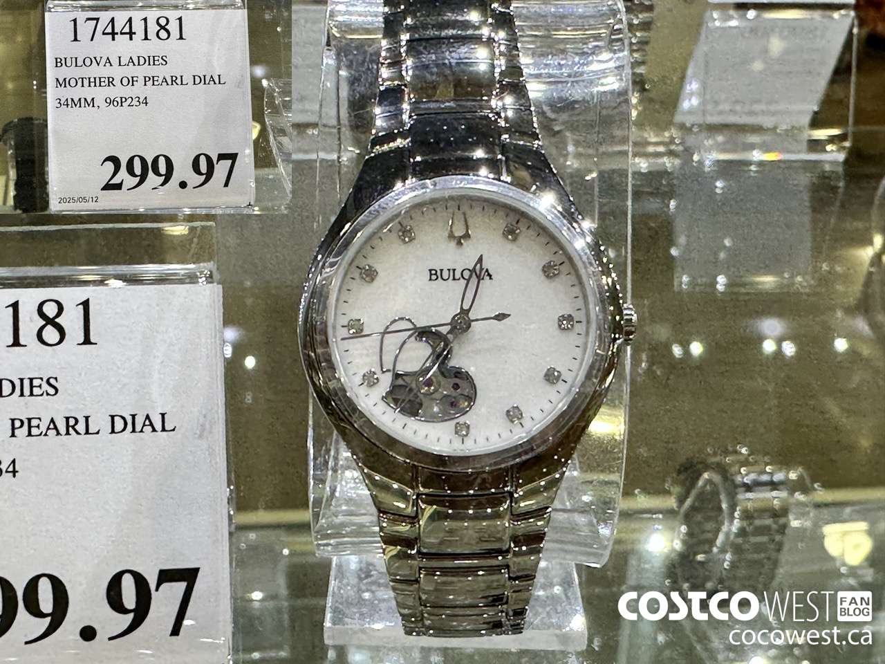 1744181 BULOVA LADIES MOTHER OF PEARL DIAL 34MM, 96P234 $299.97