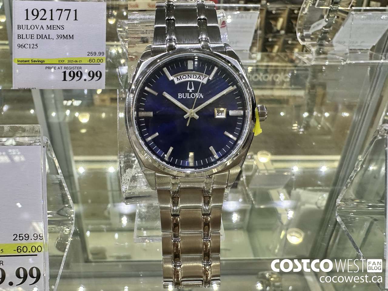 1921771 BULOVA MENS BLUE DIAL, 39MM 96C125 ($60.00 INSTANT SAVINGS EXPIRES ON 2025-06-15) $199.99