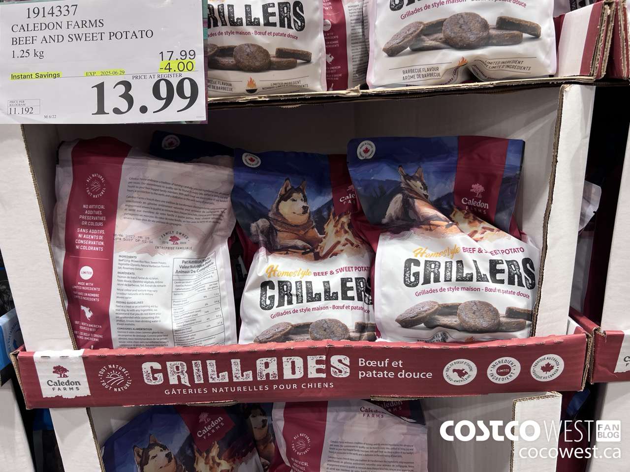 1914337 CALEDON FARMS BEEF AND SWEET POTATO 1.25KG ($4.00 INSTANT SAVINGS EXPIRES ON 2025-06-29) $13.99