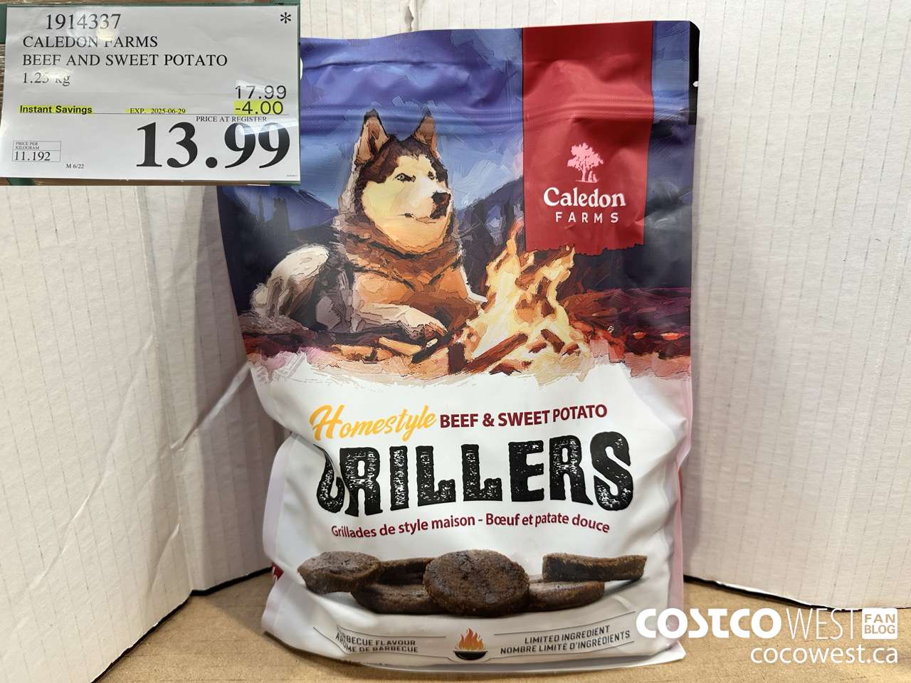 1914337 CALEDON FARMS BEEF AND SWEET POTATO 1.25KG ($4.00 INSTANT SAVINGS EXPIRES ON 2025-06-29) $13.99