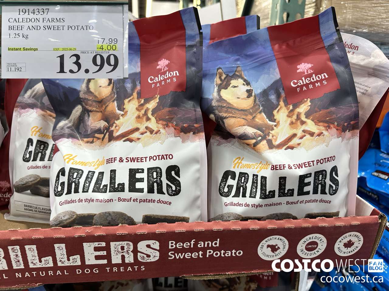 1914337 CALEDON FARMS BEEF AND SWEET POTATO 1.25KG ($4.00 INSTANT SAVINGS EXPIRES ON 2025-06-29) $13.99