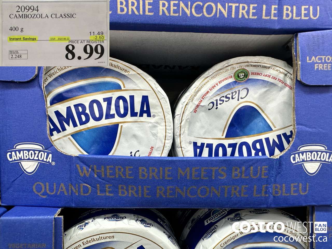 20994 CAMBOZOLA CLASSIC 400 g ($2.50 INSTANT SAVINGS EXPIRES ON 2025-06-22) $8.99