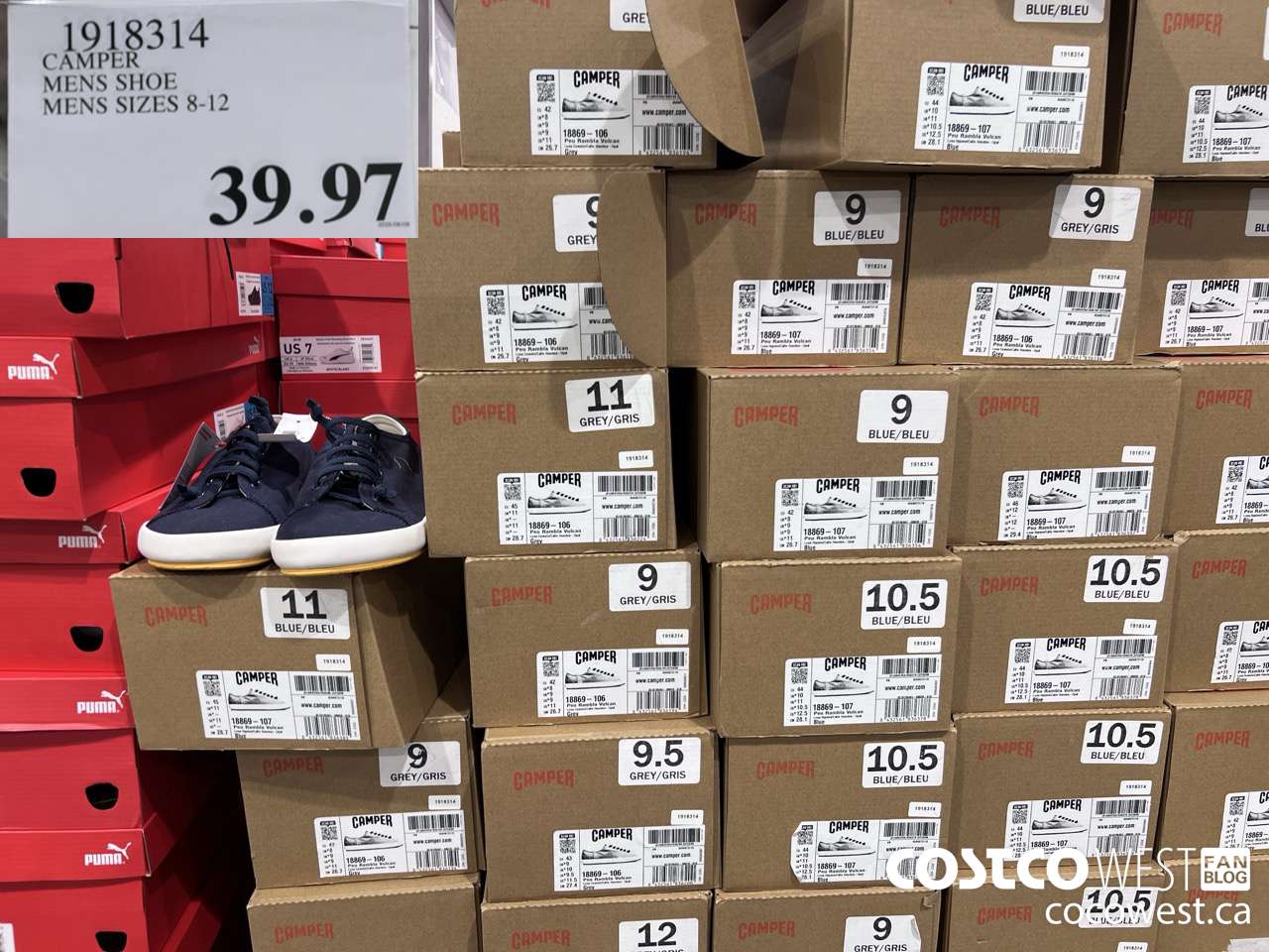 1918314 CAMPER MENS SHOE MENS SIZES 8-12 $39.97