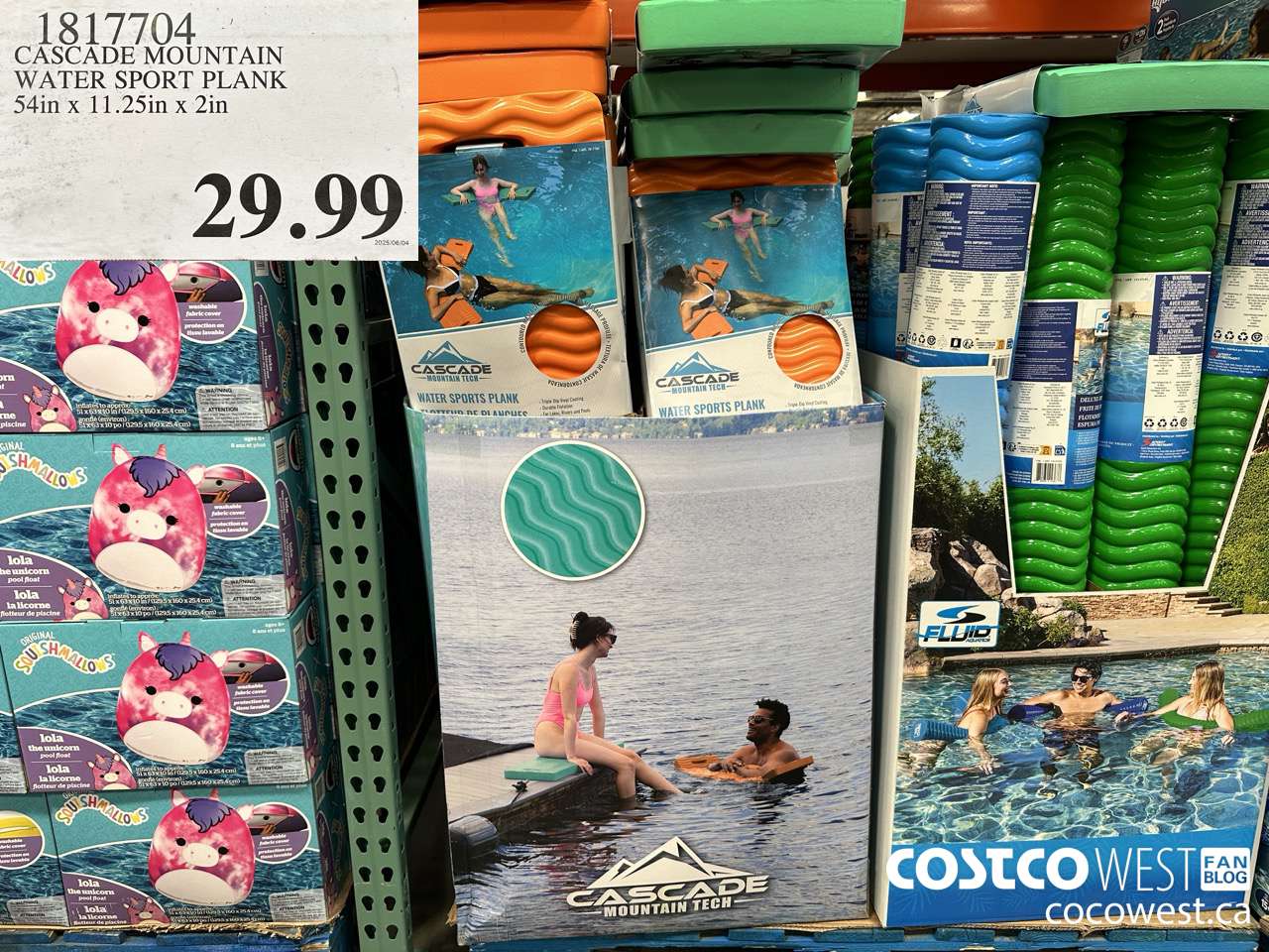 1817704 CASCADE MOUNTAIN WATER SPORT PLANK 54IN X 11.25IN X 2IN $29.99