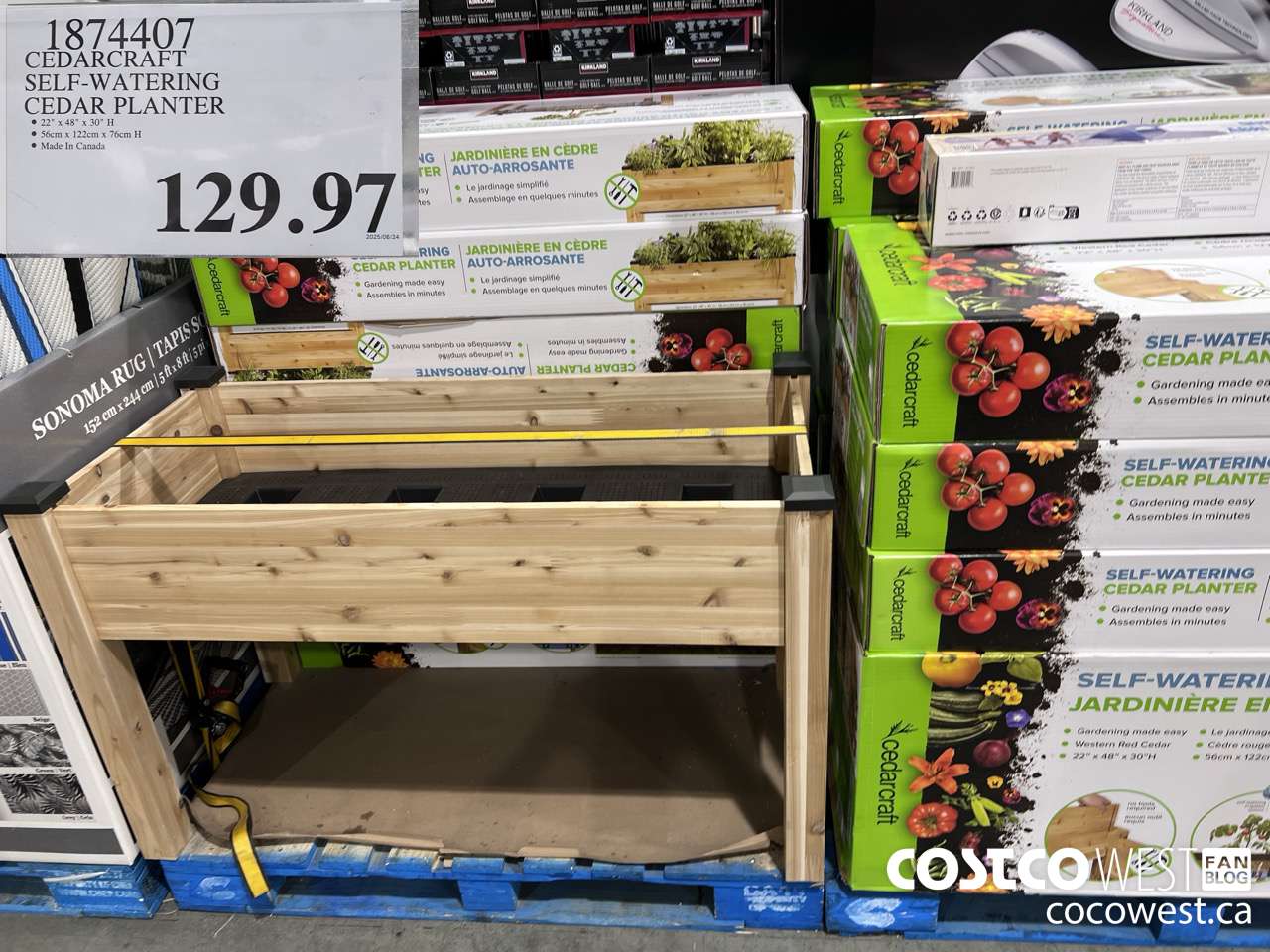 1874407 CEDARCRAFT SELF-WATERING CEDAR PLANTER $129.97