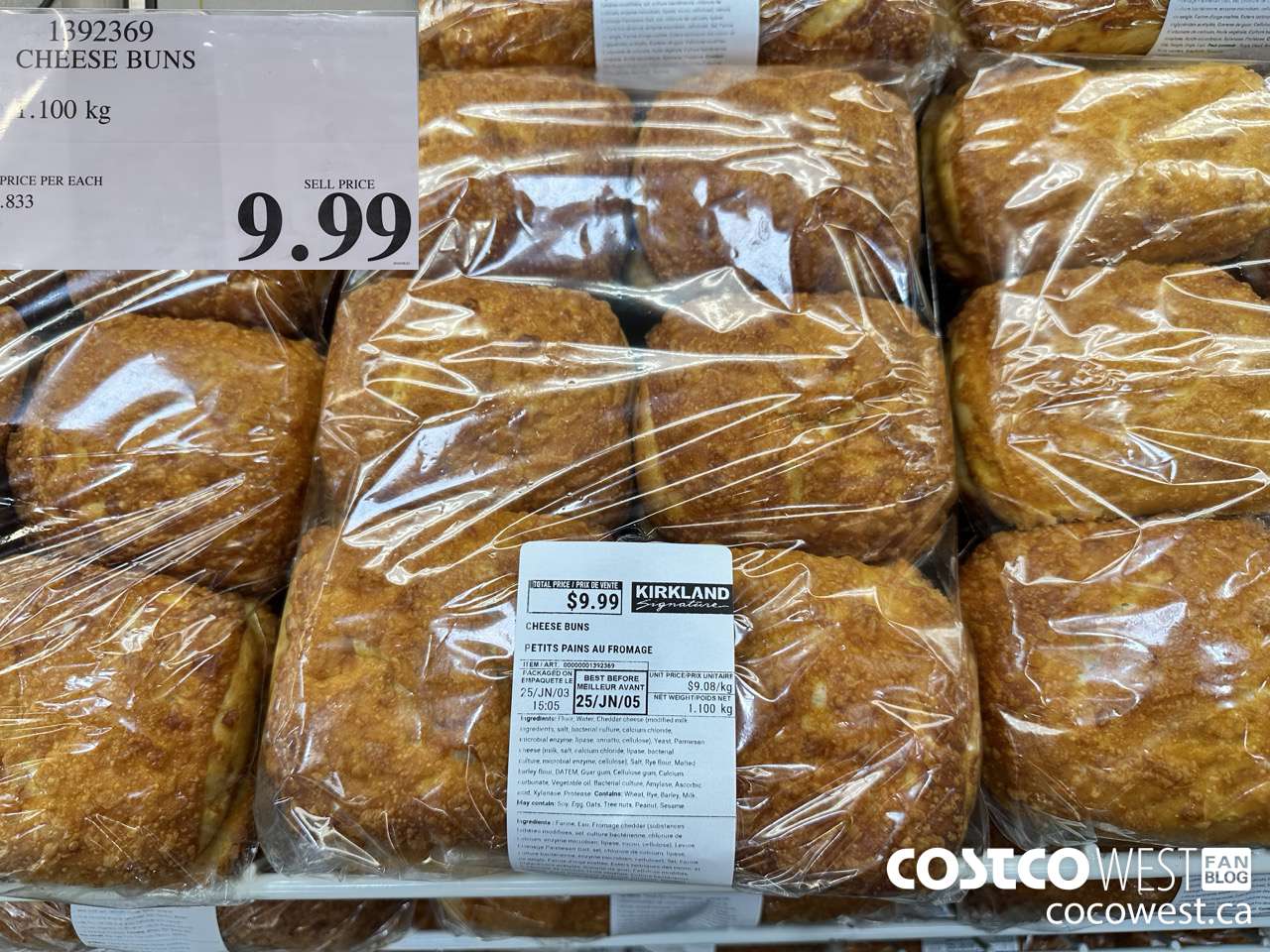 1392369 CHEESE BUNS 1.100 KG $9.99