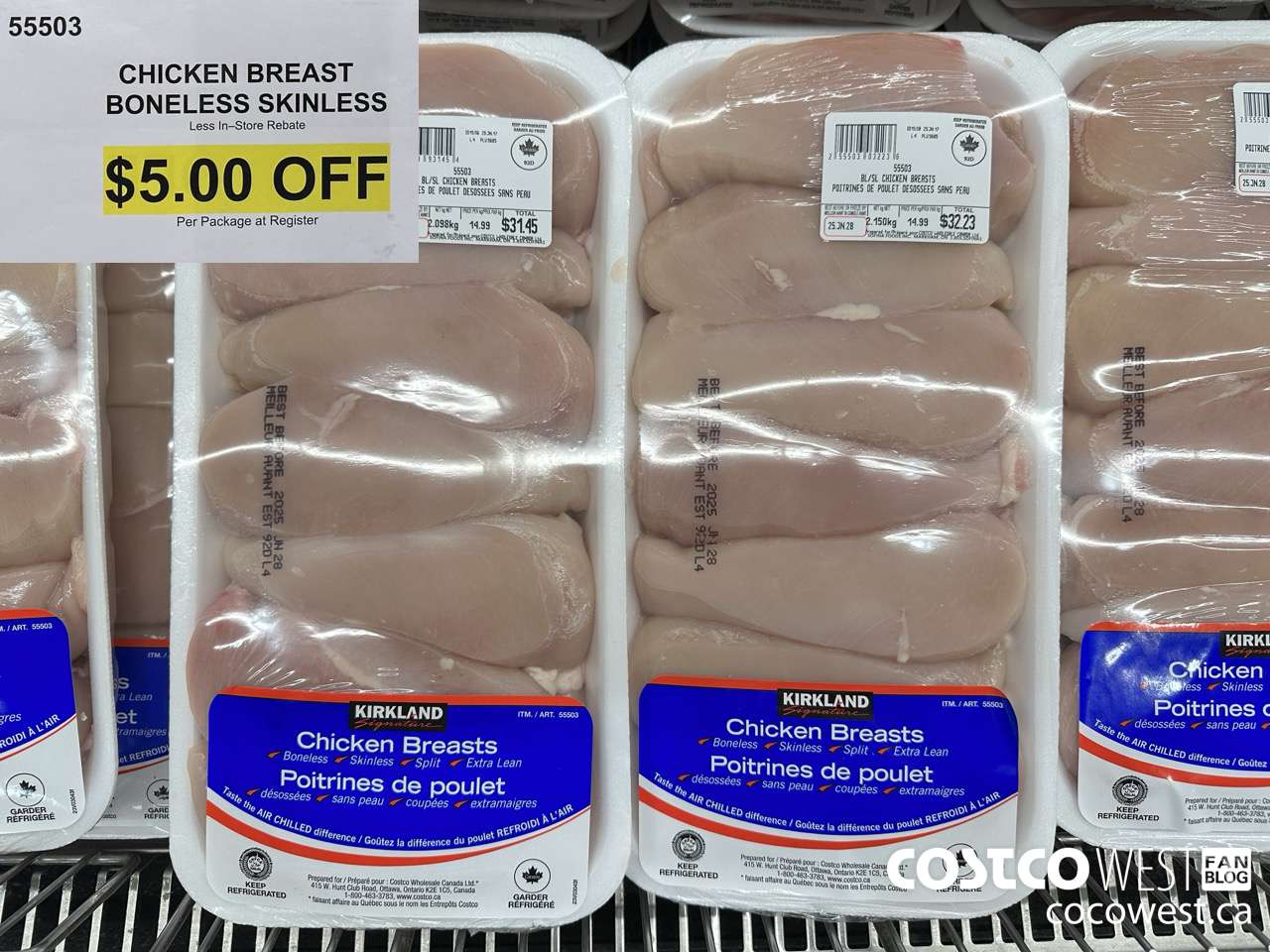 95903 CHICKEN BREAST BONELESS SKINLESS  ($6.00 INSTANT SAVINGS)