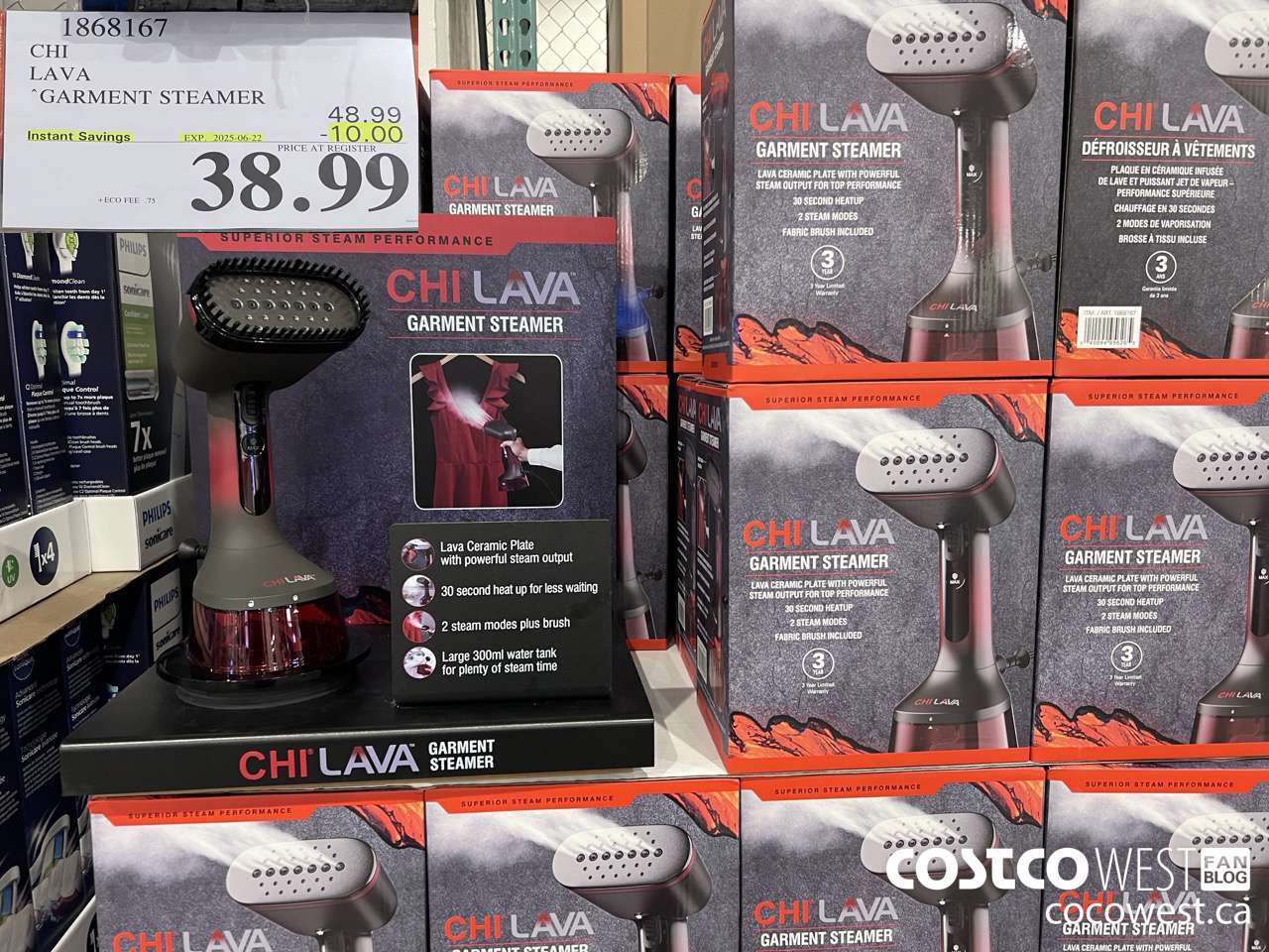 1868167 CHI LAVA GARMENT STEAMER ($10.00 INSTANT SAVINGS EXPIRES ON 2025-06-22) $38.99