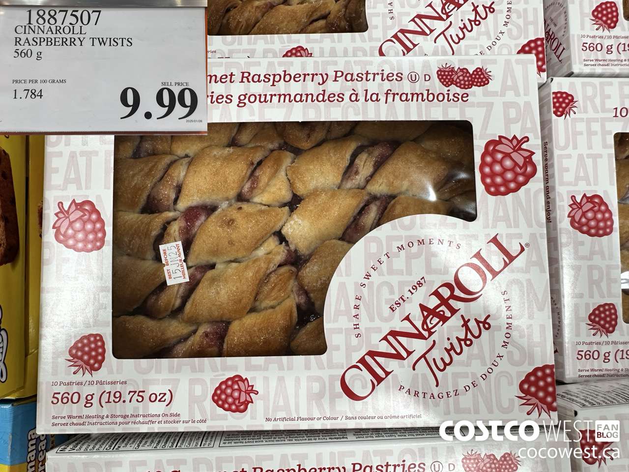 1887507 CINNAROLL RASPBERRY TWISTS 560G $9.99