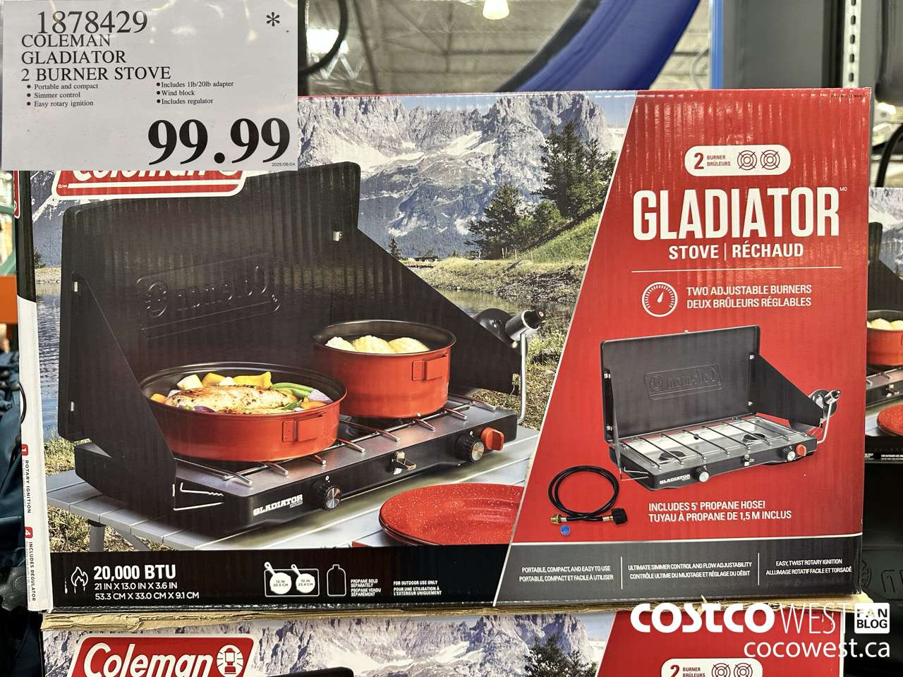 1878429 COLEMAN GLADIATOR 2 BURNER STOVE $99.99