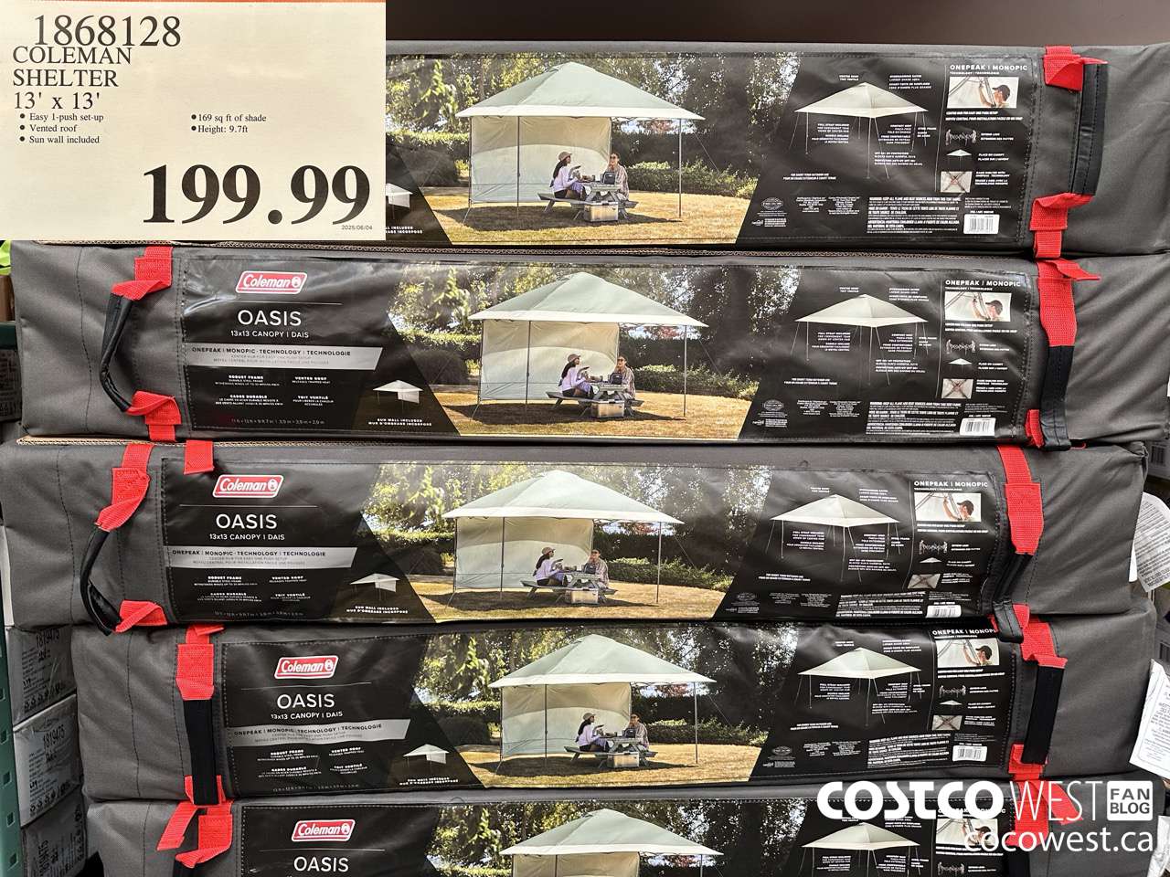 1868128 COLEMAN SHELTER 13' X 13' $199.99