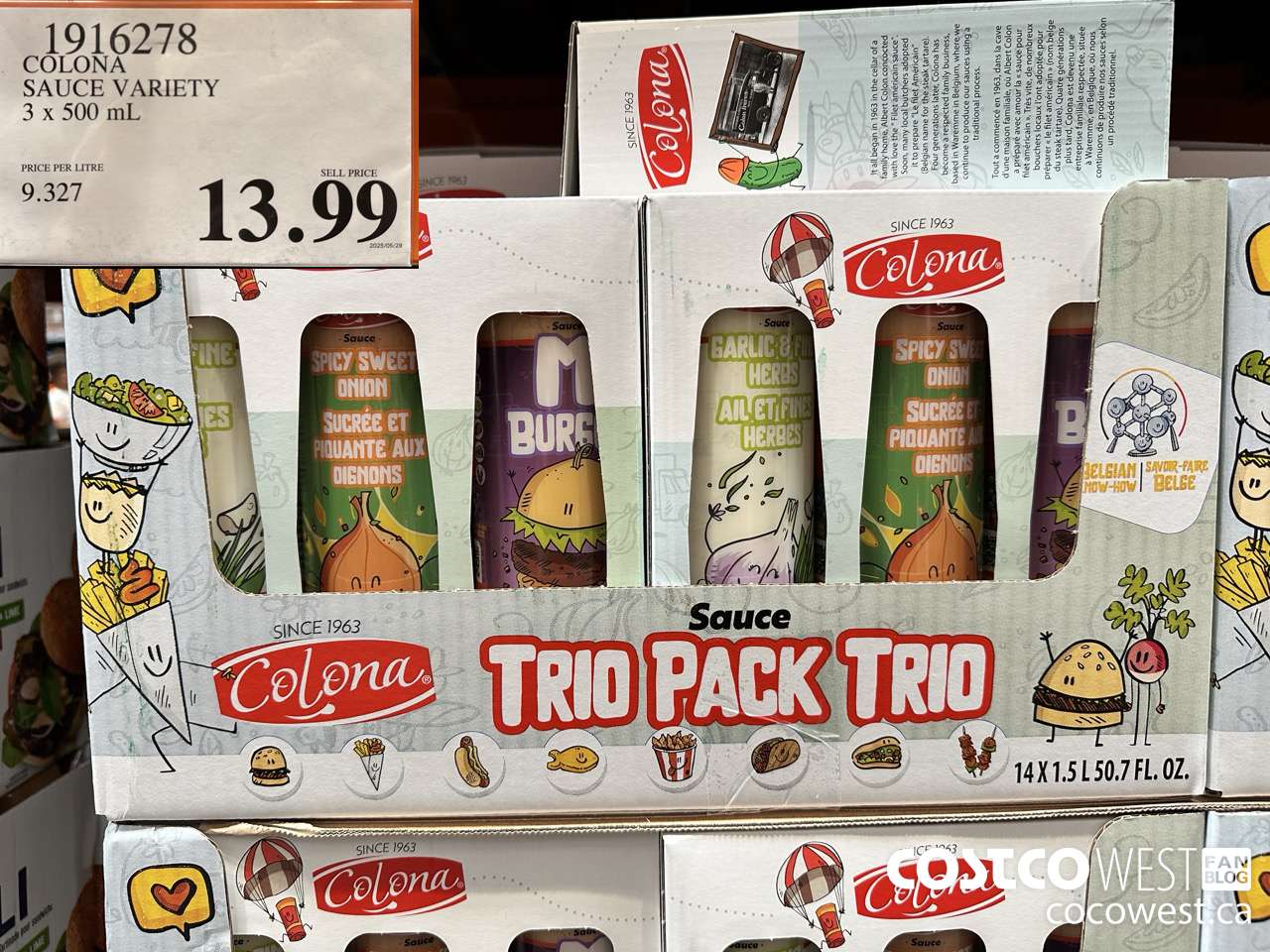 1916278 COLONA SAUCE VARIETY 3 X 500ML $13.99