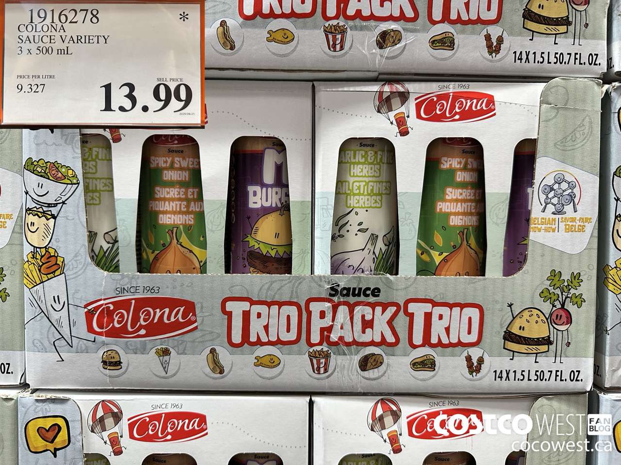 1916278 COLONA SAUCE VARIETY 3 X 500ML $13.99