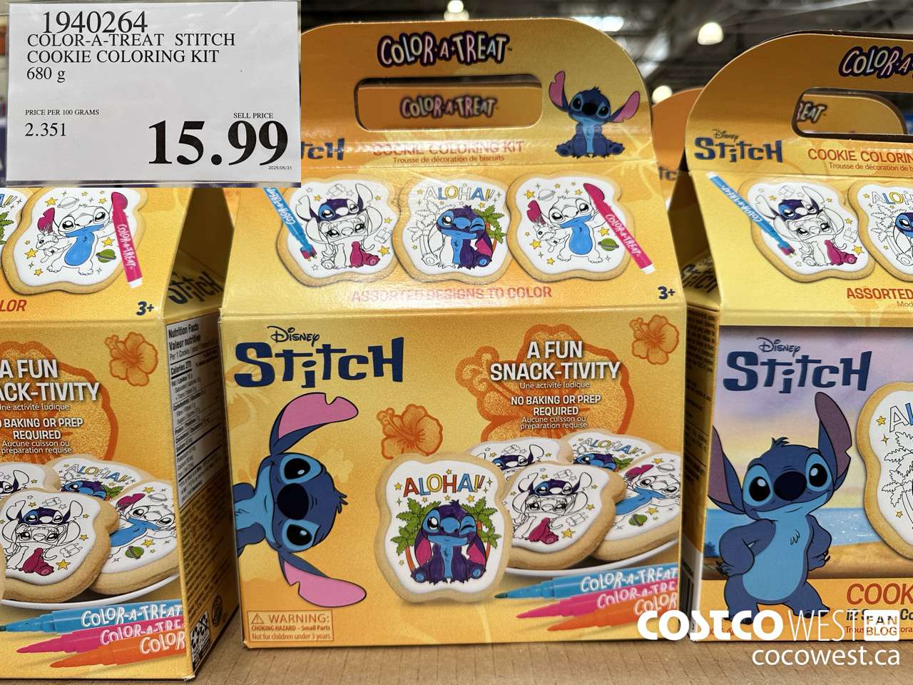 1940264 COLOR-A-TREAT STITCH COOKIE COLORING KIT 680G $15.99
