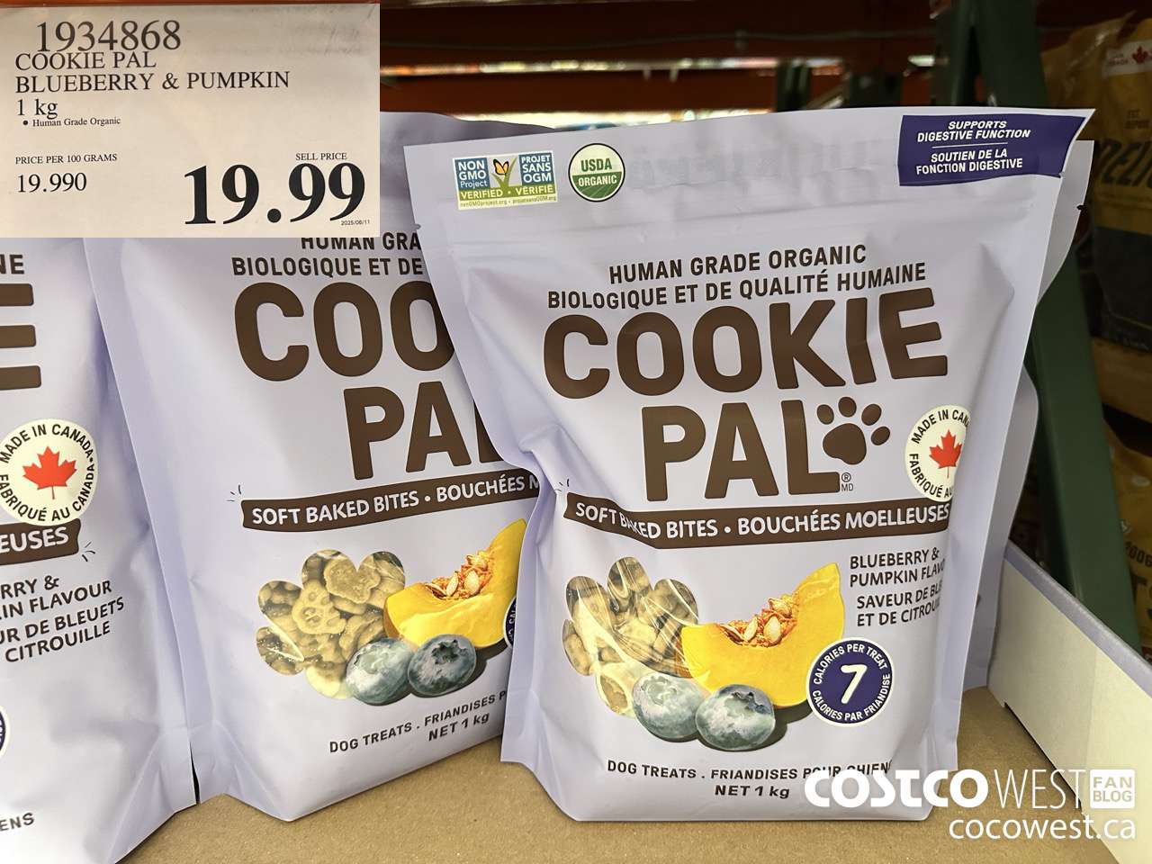 1934868 COOKIE PAL BLUEBERRY & PUMPKIN 1KG $19.99