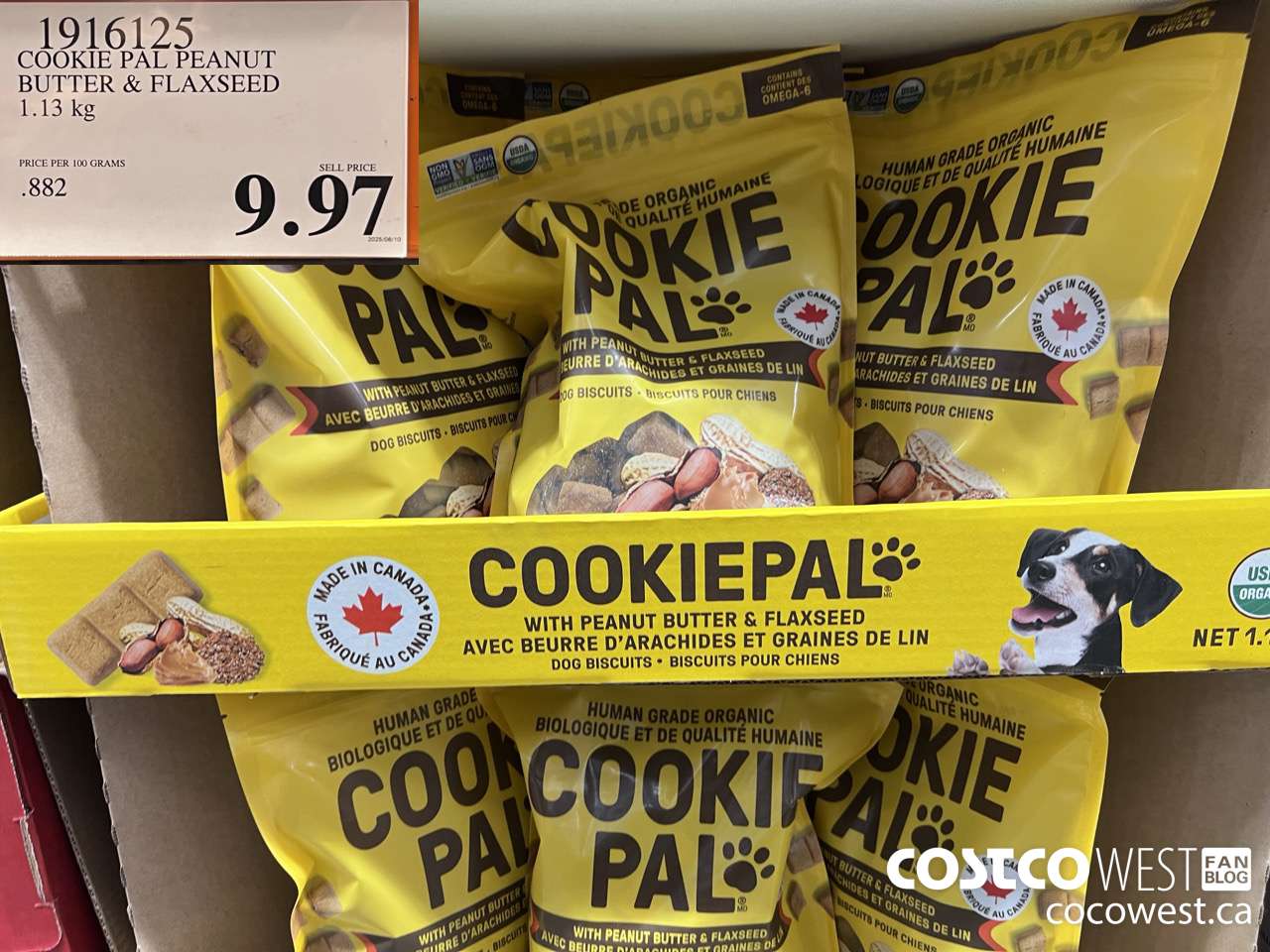 1916125 COOKIE PAL PEANUT BUTTER & FLAXSEED 1.13KG $9.97