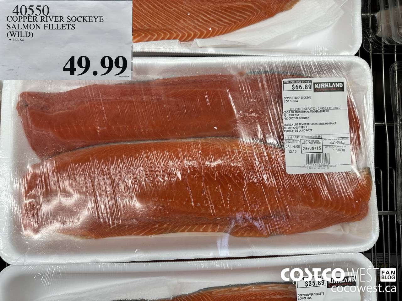 40550 COPPER RIVER SOCKEYE SALMON FILLETS (WILD) $49.99