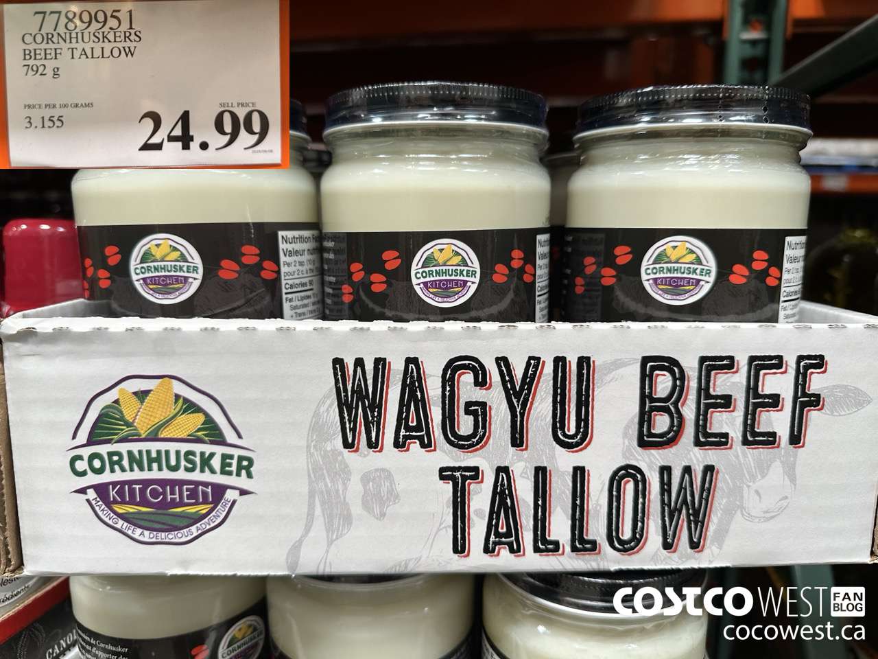 7789951 CORNHUSKERS BEEF TALLOW 792G $24.99