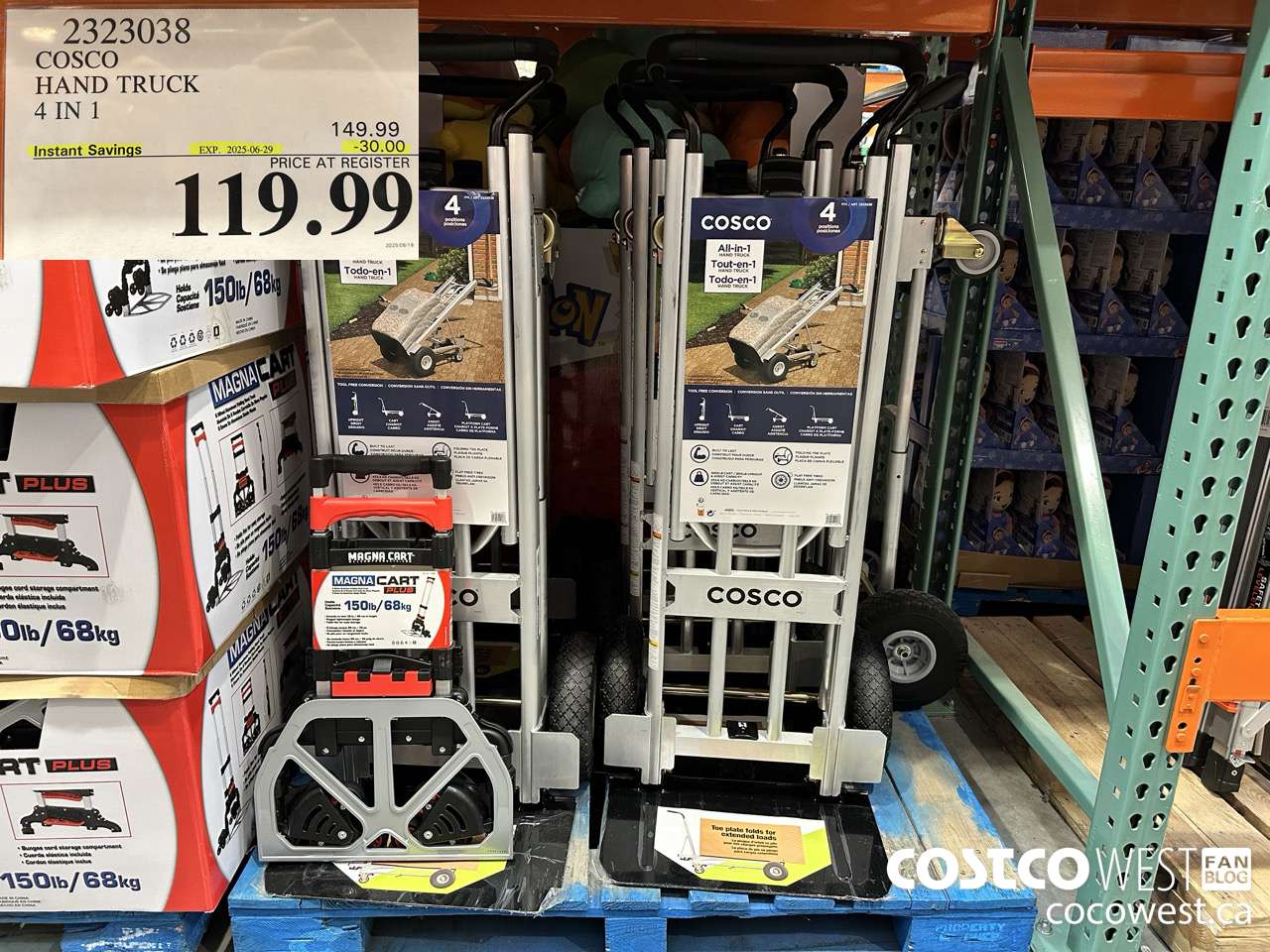 2323038 COSCO HAND TRUCK 4 IN 1 ($30.00 INSTANT SAVINGS EXPIRES ON 2025-06-29) $119.99