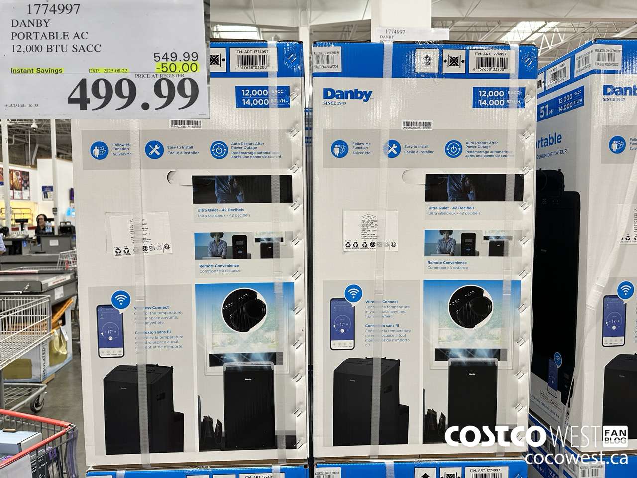 1774997 DANBY 3 IN 1 PORTABLE AC 12,000 BTU SACC ($50.00 INSTANT SAVINGS EXPIRES ON 2025-08-22) $499.99