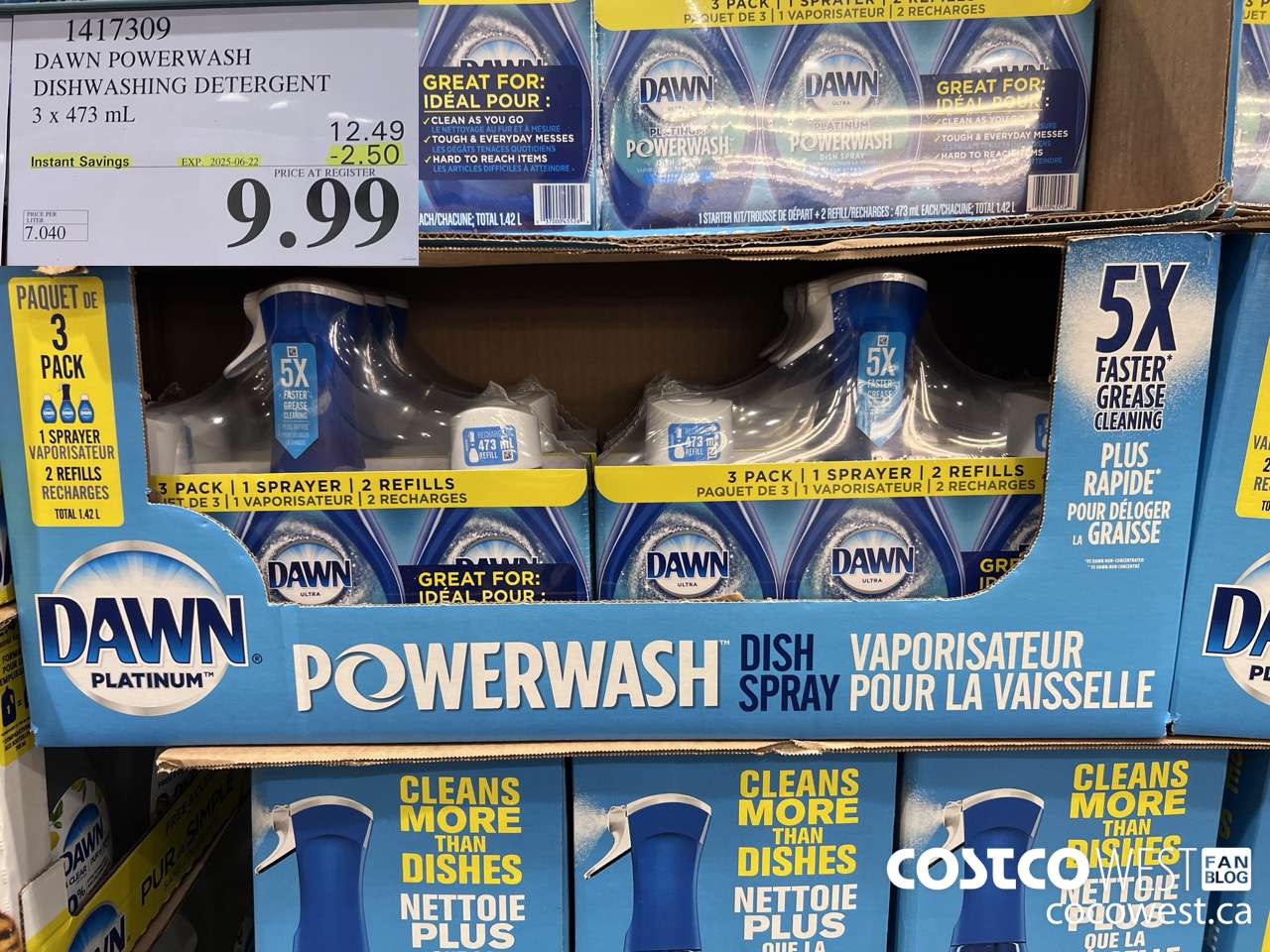 1417309 DAWN POWERWASH DISHWASHING DETERGENT 3 x 473 mL ($2.50 INSTANT SAVINGS EXPIRES ON 2025-06-22) $9.99