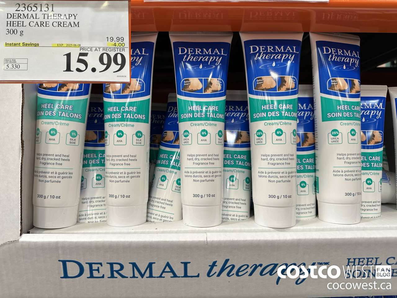2365131 DERMAL THERAPY HEEL CARE 300G ($4.00 INSTANT SAVINGS EXPIRES ON 2025-06-08) $15.99