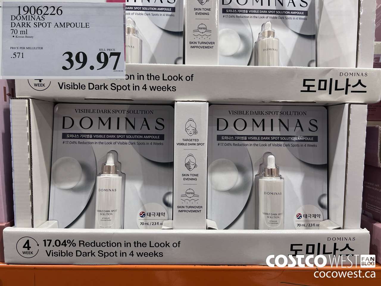 1906226 DOMINAS DARK SPOT AMPOULE 70ML $39.97