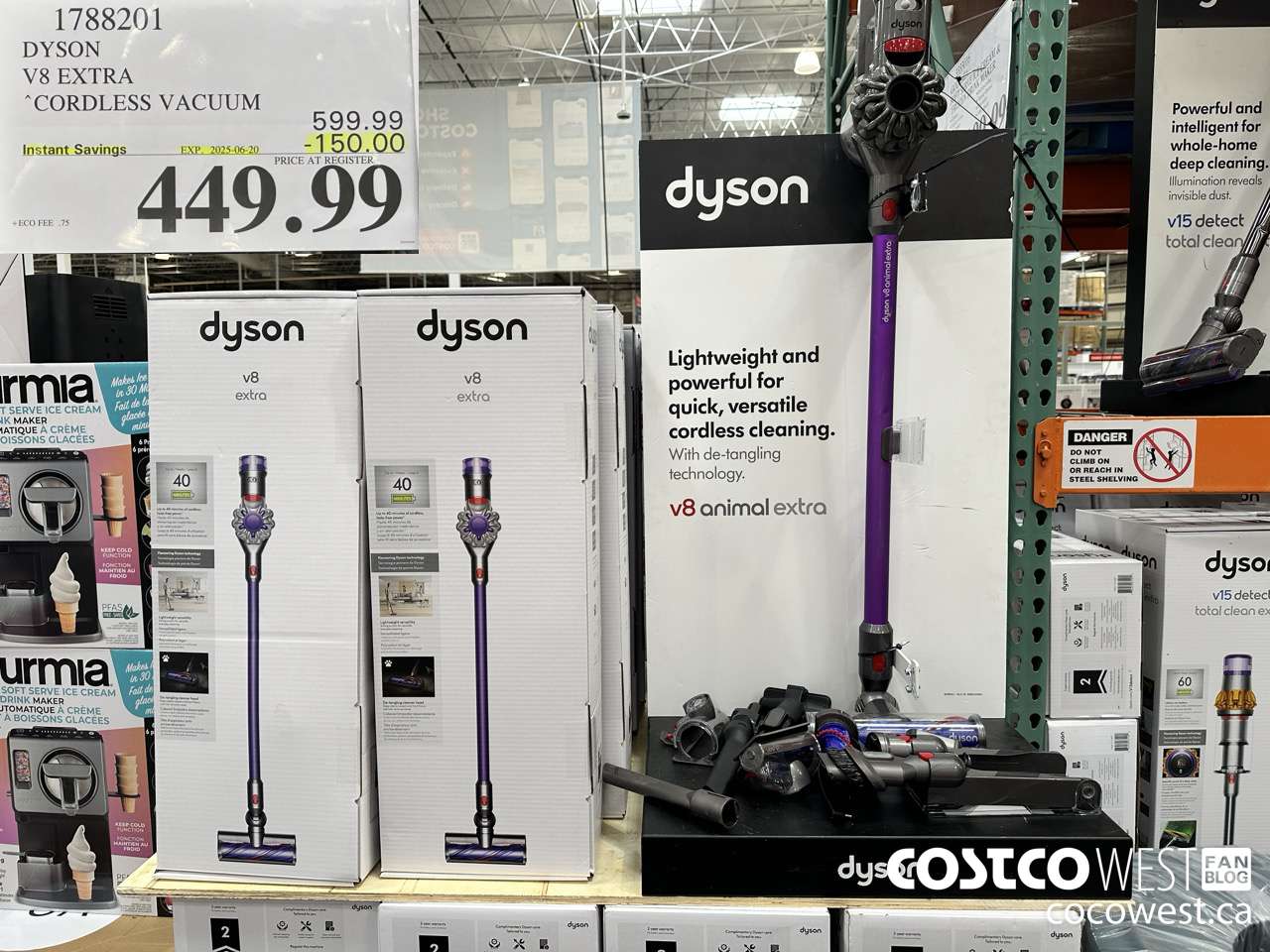 1788201 DYSON V8 EXTRA CORDLESS VACUUM ($150.00 INSTANT SAVINGS EXPIRES ON 2025-06-20) $449.99