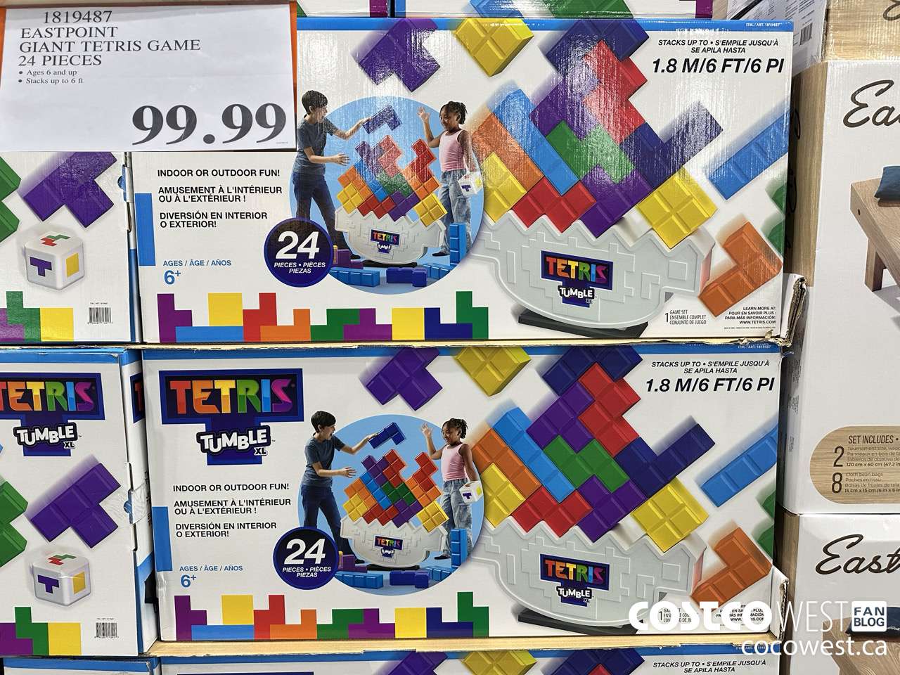 1819487 EASTPOINT GIANT TETRIS GAME 24 PIECES $99.99