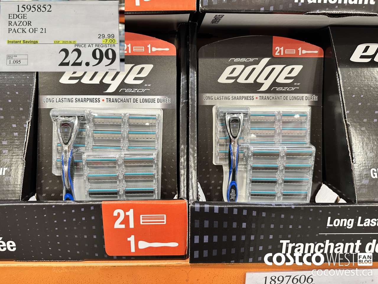1595852 EDGE RAZOR PACK OF 21 ($7.00 INSTANT SAVINGS EXPIRES ON 2025-06-15) $22.99