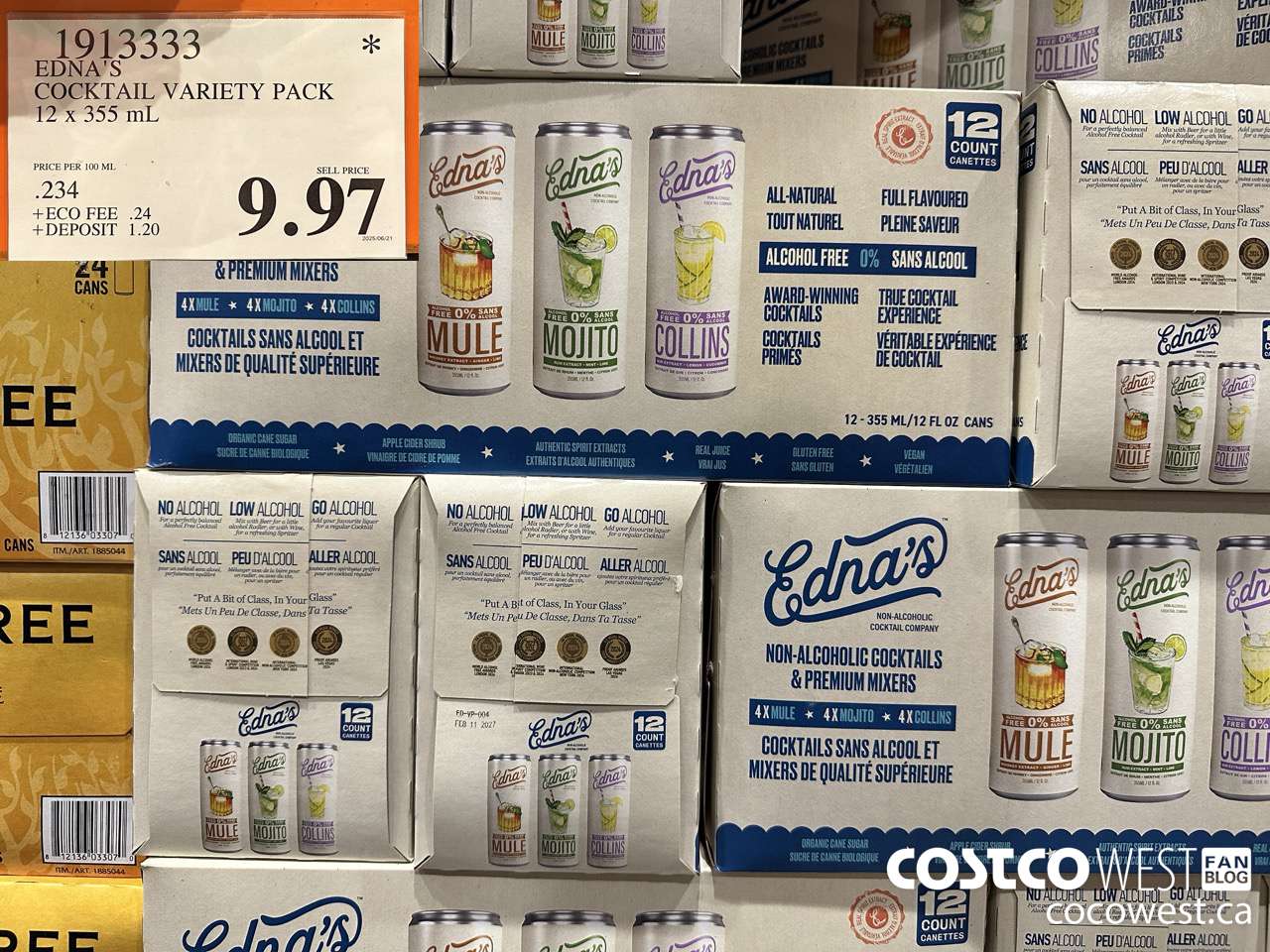 1913333 EDNA'S COCKTAIL VARIETY PACK 12 x 355 mL $9.97