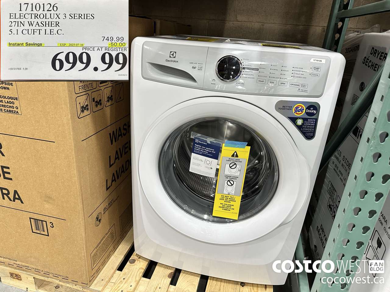 1710126 ELECTROLUX ELFW7337AW 5.1 CU FT WASHER ($50.00 INSTANT SAVINGS EXPIRES ON 2025-07-16) $699.99