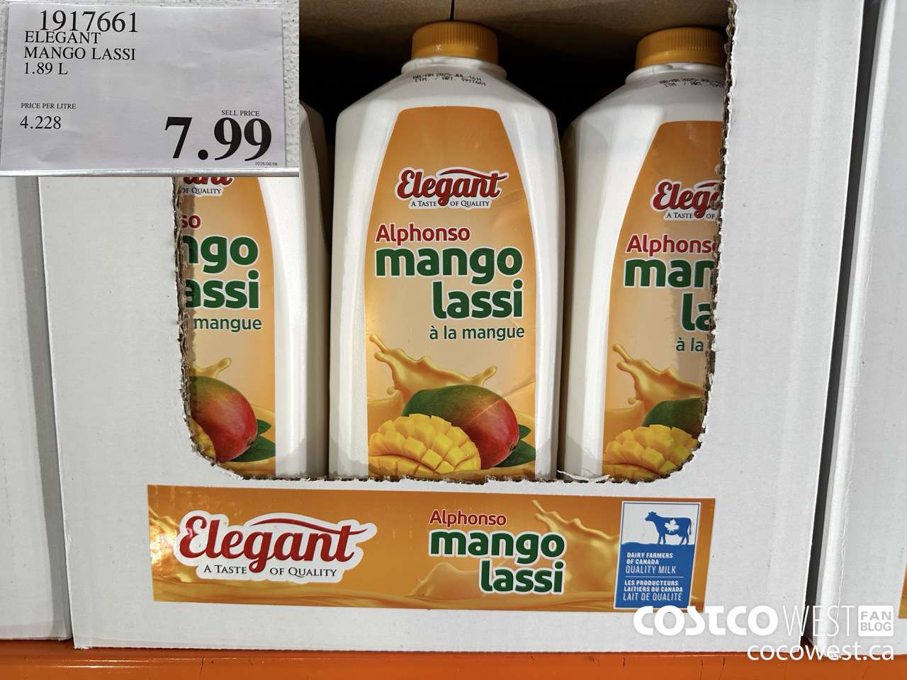 1917661 ELEGANT MANGO LASSI 1.89L $7.99