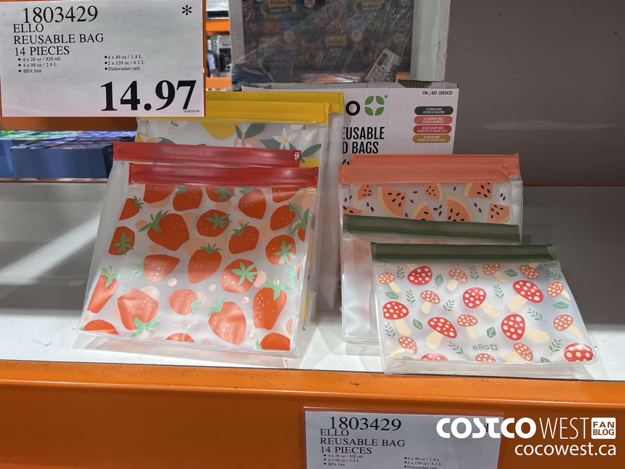 1803429 ELLO REUSABLE BAG 14 PIECES $14.97