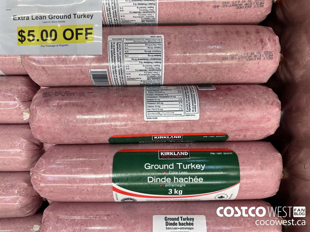 2213177 EXTRA LEAN GROUND TURKEY ($5.00 INSTANT SAVINGS)