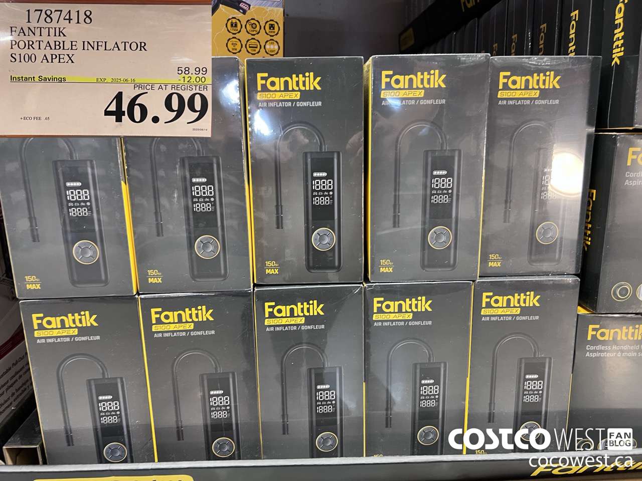 1787418 FANTTIK PORTABLE INFLATOR S100 APEX ($12.00 INSTANT SAVINGS EXPIRES ON 2025-06-16) $46.99