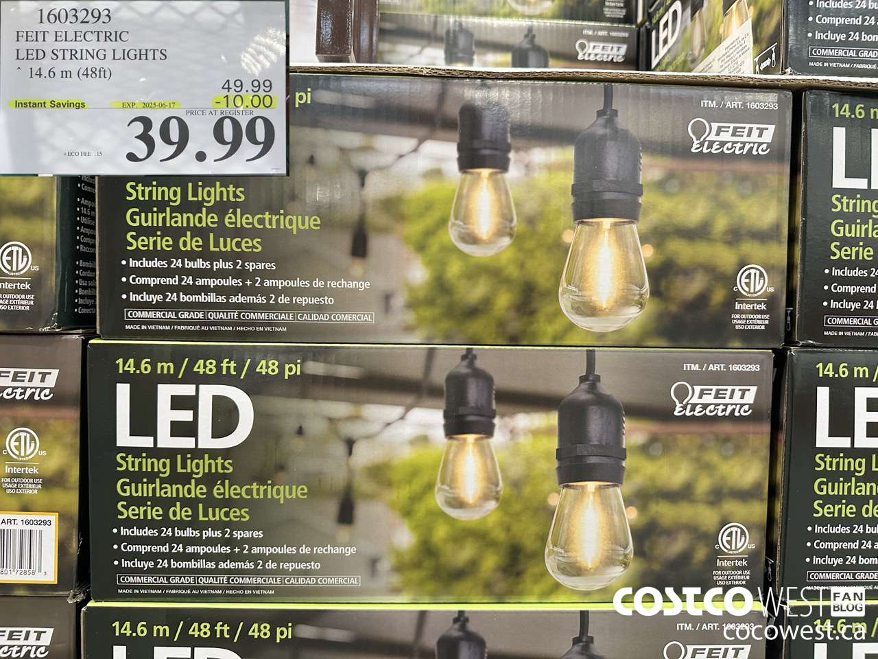 1603293 FEIT ELECTRIC LED STRING LIGHTS 14.6 M (48FT) ($10.00 INSTANT SAVINGS EXPIRES ON 2025-06-17) $39.99