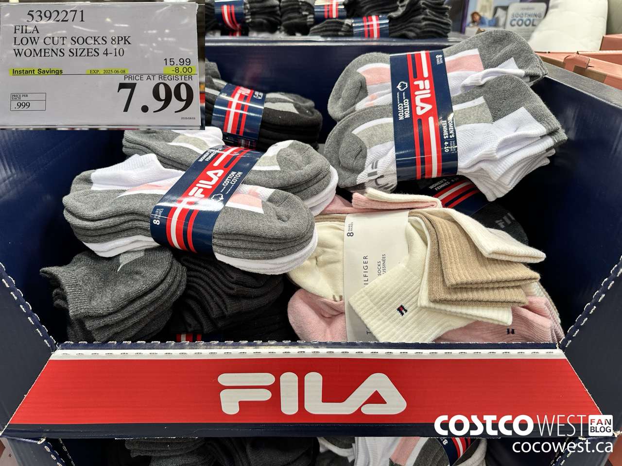 5392271 FILA LOW CUT SOCKS 8PK LADIES SIZES 4-10 ($8.00 INSTANT SAVINGS EXPIRES ON 2025-06-08) $7.99